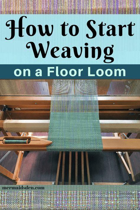 Weaving for Beginners on a Leclerc Artisat Floor Loom. #weaving #beginnerweaving #fourshaftweaving #floorloom Floor Loom Weaving Patterns, Floor Loom Rug Weaving Patterns, Floor Loom Weaving, Weaving For Beginners, Weaving Studio, Rug Diy, Floor Loom, Tapestry Loom, Weaving Loom Diy