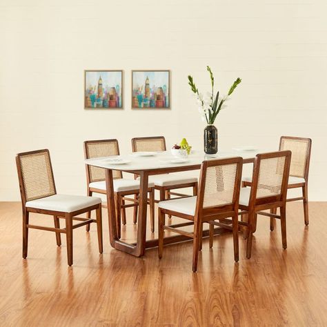 6 Seater Dining Table, Sheesham Wood, Wood Dining Chairs, Table Base, Bed Design, From Home, Home Interior Design, Dining Chairs, Solid Wood