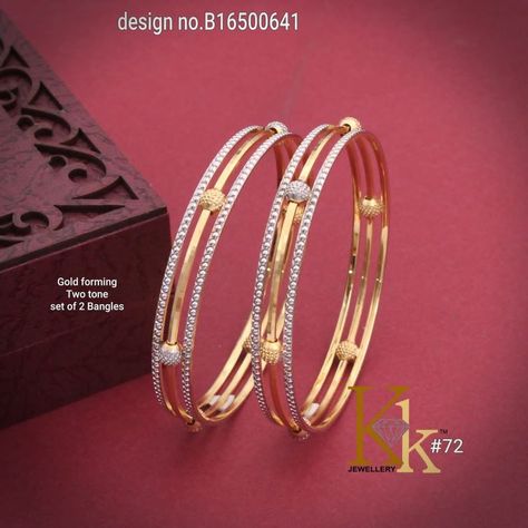 New Gold Bangles Designs 2022, White Gold Bangles Indian Design, Modern Bangle Designs, Gold Bangles Design Unique Latest Modern, Gold Bengals Designs Latest, Kangan Gold Bangle Set, Gold Bangles Design Modern, Cnc Bangles Design, Gold Bangles Design Unique Latest