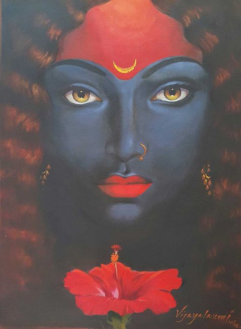 Who do you see? Devata or Devi? | Creative Gaga Divine Feminity, Hindu Aesthetic, Amazing Dp, Kali Mata, Radha Painting, Illustration Series, Durga Painting, Arte Do Kawaii, Beautiful Art Paintings