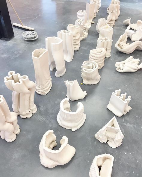 At the floor of the NCCD. Extruded and fired ceramic pieces waiting to be packed. Anton Alvarez, Ceramics Pottery Vase, Outside Furniture, Muse Art, Ceramics Sculpture, Ceramic Pieces, Ceramic Inspiration, Wall Installation, Ceramic Ideas