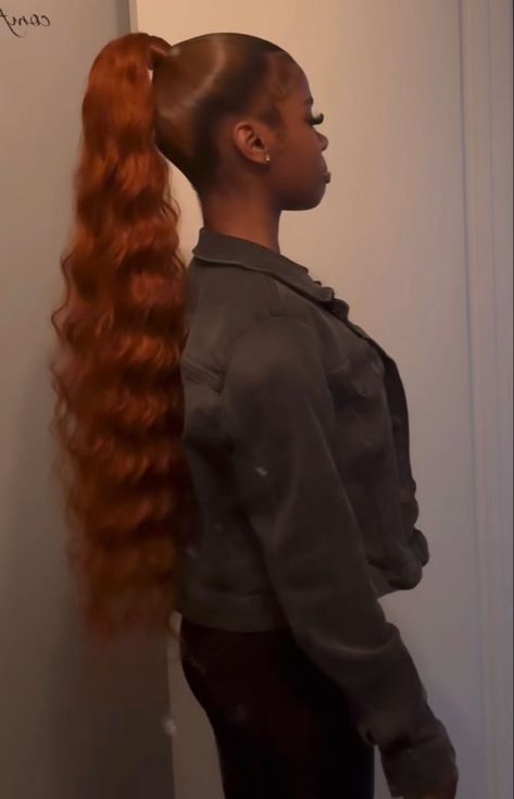 Cute Ponytail Styles, Slick Ponytail, Slicked Back Ponytail, Short Box Braids Hairstyles, Braided Hairstyles For Black Women Cornrows, Sleek Ponytail Hairstyles, Goddess Braids Hairstyles, Dyed Natural Hair, Dope Hairstyles