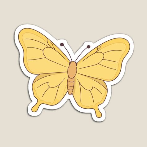 Get my art printed on awesome products. Support me at Redbubble #RBandME: https://www.redbubble.com/i/magnet/Cute-Clouded-Yellow-Butterfly-by-Atlantico54/161300102.TBCTK?asc=u Yellow Butterfly Aesthetic, Yellow Butterfly Drawing, Butterfly Yellow Aesthetic, Yellow Butterfly Embroidery, Pink Butterfly Sticker, Yellow Butterfly Sticker, Butterfly Magnet, Yellow Butterfly, Dog Mat