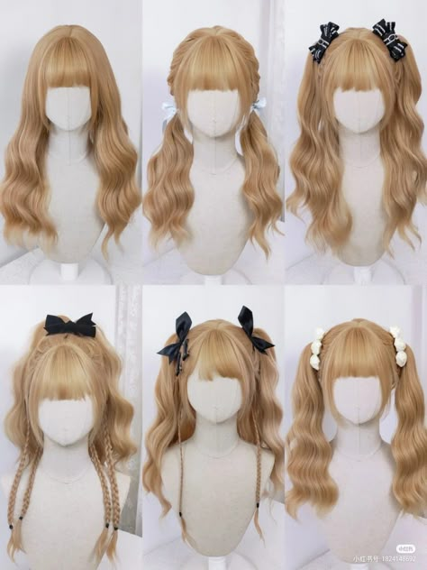 Cute Hairstyles For Long Hair Drawing, Anime Hairstyles Long Hair, Cutecore Hairstyles, Hairstyles Kawaii, Cute Japanese Hairstyles, Y2k Hairstyles, Kpop Hair, Kawaii Hairstyles, Japanese Hairstyle