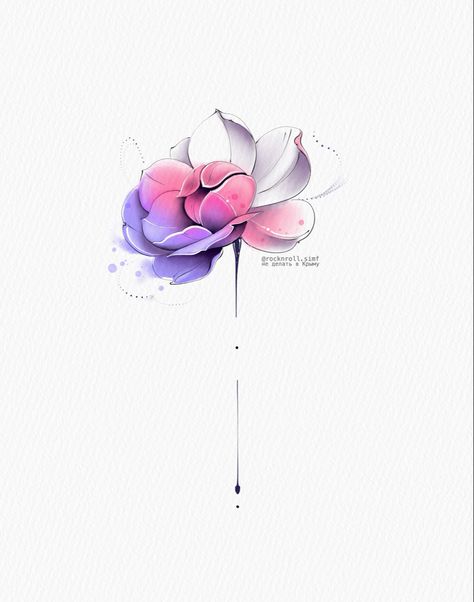 Lilly Flower Tattoo, Abstract Flower Tattoos, Violet Flower Tattoos, Mother Tattoos For Children, Pretty Flower Tattoos, Tattoo Posters, Mom Tattoo Designs, Hip Tattoos Women, Tattoo Sketch