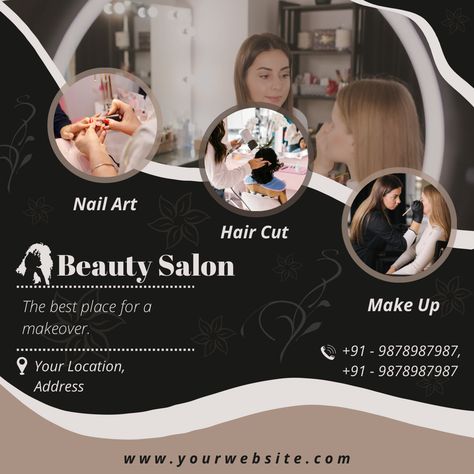 Beauty Salon Flyer Template Beauty Salon Flyer, Template Book, Instagram Poster, Social Media Flyer, Flyer Poster, Beauty Parlor, Template Instagram, Instagram Social Media, Instagram Template