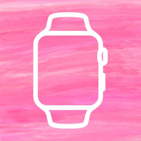 Watch App Icon, Hot Pink Aesthetic, Icon Rosa, Barbie Wallpaper, Pink Streaks, Icons Pink, Custom Icons, Iphone Icon, Everything Pink