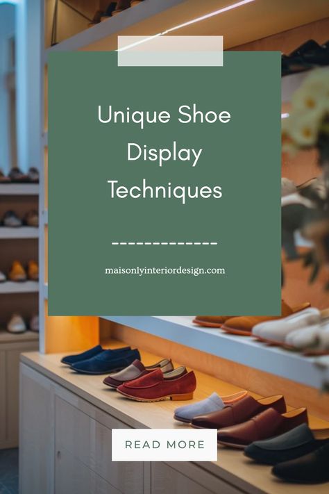 Discover exciting shoe display techniques that can elevate your retail store's appeal and attract more customers. From creative shelving solutions to engaging window displays, these ideas help you to showcase your footwear in an attractive light. Use varying heights and lighting to enhance visibility and entice shoppers. Consider incorporating themed displays to make your store memorable and create a shopping experience that captures attention. Transform your retail space into a stylish presentation area that encourages customer engagement and boosts sales! Shoe Store Display Ideas, Shoe Display Retail, Shoe Display Ideas, Display Techniques, Creative Shelving, Shoe Display Case, Custom Display Case, Unique Shoe, Store Counter