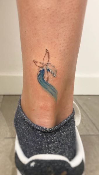 Mermaid Tail Tattoo, Beach Tattoo Ideas, A Small Tattoo, Mermaid Tattoo Designs, See Tattoo, Ankle Tattoos For Women, Whale Tattoos, Ocean Tattoos, Theme Tattoo