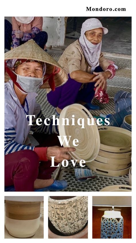 There are many techniques, materials, and finishes that we love in Vietnam but some of our favorite ones are Vietnamese lacquer, mother of pearl, eggshell and faux paper finishes. We also do some unique woven rattan and linen techniques. Both spun bamboo, water hyacinth, and seagrass are some great natural looks. Vietnam also offers some amazing ceramic finishes and techniques. And they have thriving outdoor furniture and accessories products in some interesting finishes and techniques. Ceramic Finishes, Water Hyacinth, Woven Rattan, Home Decor Furniture, Home Décor, Our Love, Modern Decor, Mother Of Pearl, Travel Inspiration