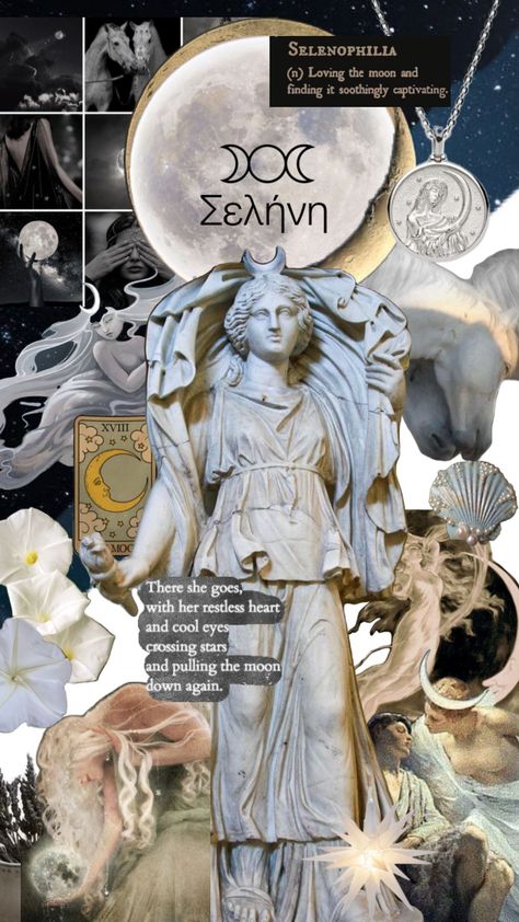 #selene #moon #goddess #greekmythology Selene Greek Mythology, Selene Moon Goddess, Selene Goddess, Luna Goddess, Goddess Aesthetic, Greek Mythology Gods, Moon Goddess, Greek Goddess, Greek Mythology