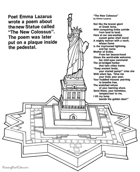 Statue Of Liberty Poem | what is the quote or poem on the statue of liberty statue of liberty ...    I respect God/Jesus, the tax man, the Law, my kids, family and all people, Ms. Carol Ann Roberts 9-10-1958. Statue Of Liberty Book, Patriotic Printables, Liberty Kids, Picture Comprehension, Liberty Statue, The New Colossus, American Landmarks, Cc Cycle 3, 5th Grade Social Studies