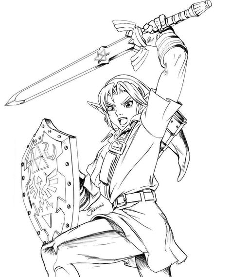 Legend Of Zelda Coloring Pages, Zelda Coloring Pages, Zelda Drawing, Draw Chibi, Flag Coloring Pages, Zelda Twilight Princess, Coloring Pages Inspirational, Kid Coloring Page, Link Zelda