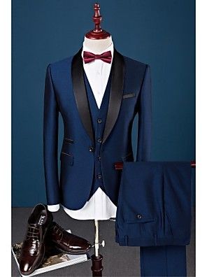 Suite Men, Wedding Blue Suit, Blue Tuxedo Wedding, Men Suits Blue, Terno Slim Fit, Black And Red Suit, Blue Groomsmen, Spandex Suit, Cheap Suits