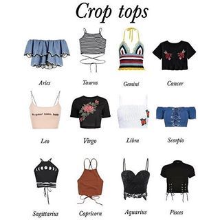 Zodiac Clothes, Zodiac Sign Fashion, Zodiac Signs Scorpio, Zodiac Signs Virgo, Zodiac Signs Sagittarius, Zodiac Signs Taurus, Sports Crop Tops, Zodiac Signs Leo, Zodiac Signs Horoscope