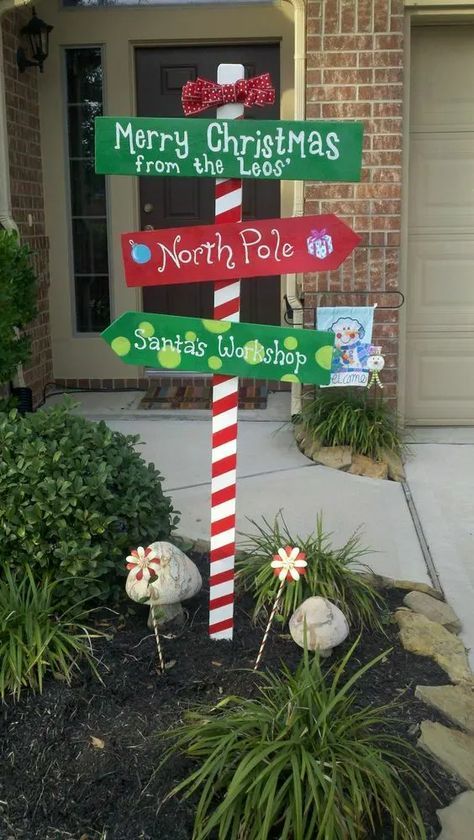 Outside Christmas Decor Yard Decorations Diy, Diy Christmas Decorations Easy Outdoor, Christmas Decor Ideas Diy Outdoor, Easy Outdoor Christmas Decorations Diy, Christmas Decor Diy Outdoor, Christmas Outside Decor Ideas, Outdoor Christmas Crafts, Outdoor Christmas Signs, Simple Christmas Decorations Diy