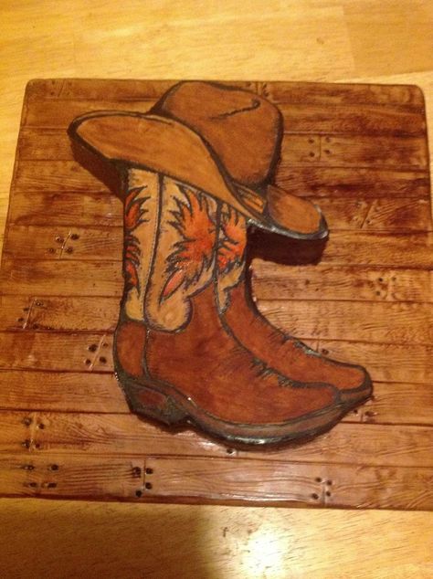 Cowboy Boot Cake, Boot Cake, Cowboy Groom, Cowboy Birthday Cakes, Cowboy Cake, Funny Cakes, Horse Birthday Cake, Wedding Cake Centerpieces, Cowboy Cakes