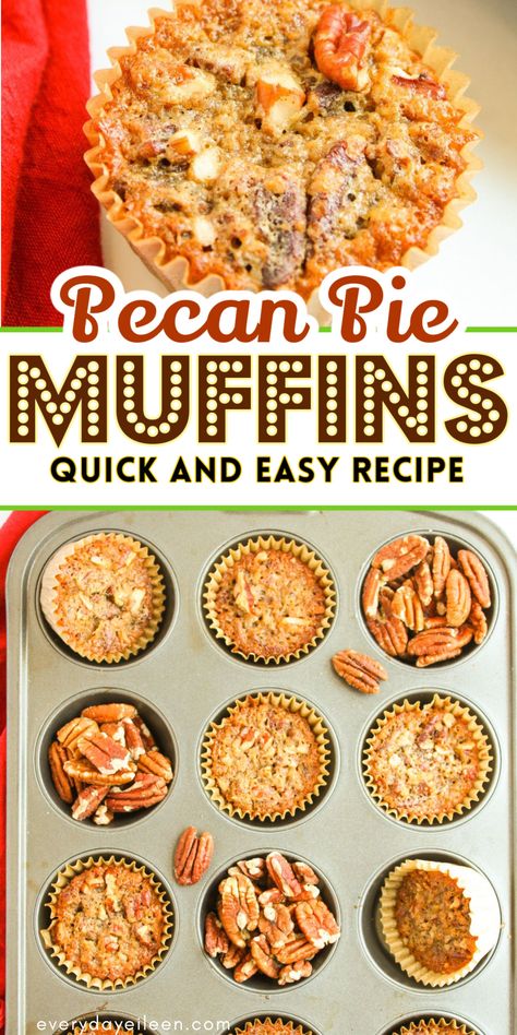 Pecan Pie Muffins Trisha Yearwood, Pecan Pie Muffins Recipe, Bisquick Muffins, Pecan Muffins Recipe, Butterscotch Recipes, Pecan Pie Muffins, Recipe Ingredients List, Pie Muffins, Southern Pecan Pie