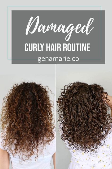 Repair Curly Hair, Damaged Curly Hair, Frizzy Curls, High Porosity Hair, Weak Hair, Hair Frizz, Bangs Curly, Curly Girl Method, Curly Hair Routine