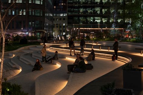 Speirs Major: The Lighting of Exchange Square | designinglighting Unicorn Landscape, Urban Lighting Design, Urban Space Design, Reference Lighting, Muscat City, Facade Landscape, Eco Club, Urban Spaces Design, Lighting Exterior