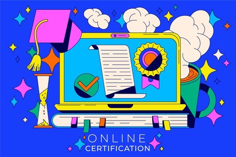 Certificate Illustration, World Teacher Day, Education Student, School Illustration, World Teachers, Certificate Of Appreciation, Vector Online, Certificate Design, School Education