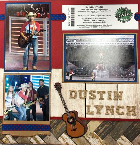 Country Music Scrapbook Layouts, Country Concert Scrapbook Ideas, Concert Scrapbook, Scrapbooking Vacation, Vacation 2024, Country Music Concerts, Vacation Scrapbook, Country Concerts, Country Concert