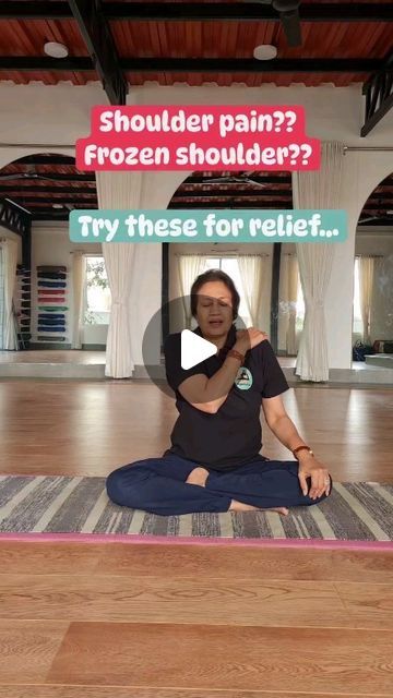 sangitasyogasutra on Instagram: "Do these simple shoulder movements for relief from shoulder pain or frozen shoulders. You can practice these twice or thrice daily as per capacity.  Do message and let me know how you feel. . . . .  #arthriticpain #arthritic #rheumatoidarthritis #arthritisawareness #arthriticpain #arthriticfingers #arthritispainrelief  #sangitasyogasutra #shoulder #shoulderpainrelief #shoulderpain #shoulderpainexercises" Shoulder Bursitis Exercises, Shoulder Pain Relief Exercises, Shoulder Stretches For Pain, Frozen Shoulder Pain Relief, Exercise For Shoulder Pain, Shoulder Pain Relief Rotator Cuff, Exercises For Shoulder Pain, Shoulder Pain Remedies, Frozen Shoulder Pain