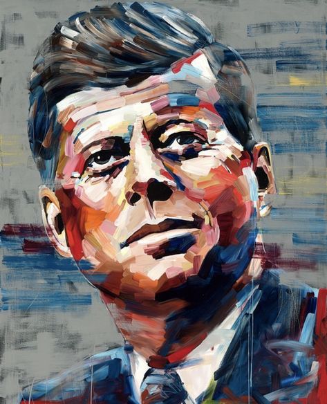 Jfk Portrait, Hd Art, Famous Portraits, Spirit Animal Art, John Fitzgerald, Portraiture Painting, Quilt Art, Pop Art Portraits, Oil Pastel Art