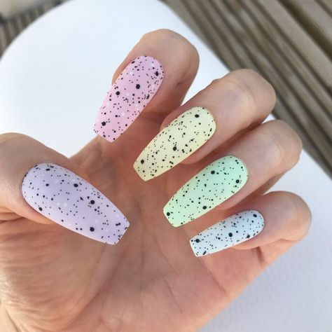 pastel speckled egg nails, eggshell easter nails, nude spring nails, nude easter nails, easter nail designs 2022 Easter Nail Designs Coffin, Pastel Easter Nails Coffin, Speckle Egg Nails, Eggshell Nail Designs, Easter Speckled Nails, Speckled Easter Egg Nails, Nude Easter Nails, Easter Nails Design Spring Pretty Pastel, Nails Easter Design