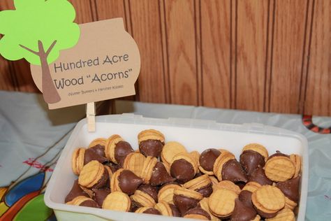 Acorn cookies at a Winnie the Pooh Party #acorncookies #winniethepooh Friends Birthday Party Ideas, Winnie Poo, Acorn Cookies, Winnie The Pooh Party, Friends Birthday Party, Baby Shower Snacks, Pooh Party, Winnie The Pooh And Friends, Winnie The Pooh Themes