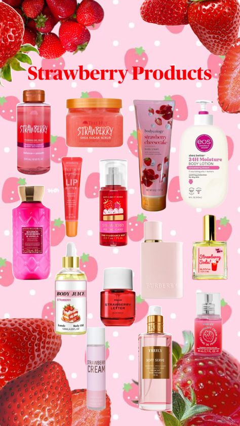 Strawberry body scrubs, body wash, lotions, oils, and parfums Lip Butter, Body Scrubs, The Flesh, Fragrance Mist, In The Flesh, Strawberry Shortcake, Body Skin, Body Skin Care, Body Scrub