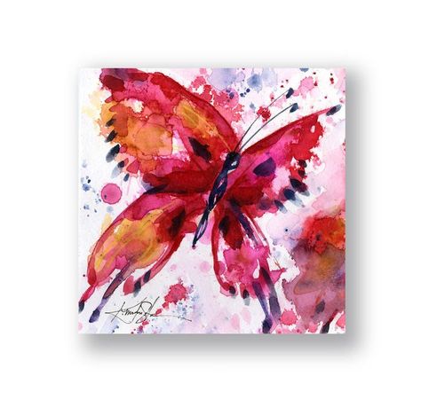 Buy Butterfly Joy No. 8, Watercolor by Kathy Morton Stanion on Artfinder. Discover thousands of other original paintings, prints, sculptures and photography from independent artists. Pink Butterfly Painting, Shade Painting, Butterfly Paintings, Aceo Art, Pink Shade, Pink Paint, Butterfly Painting, Butterfly Watercolor, No 8