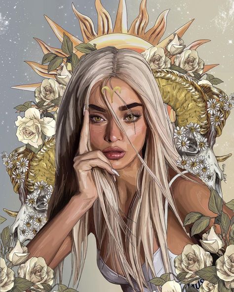 Zodiac Art, Blonde, Art Print, Sun, Hair, Instagram, Art