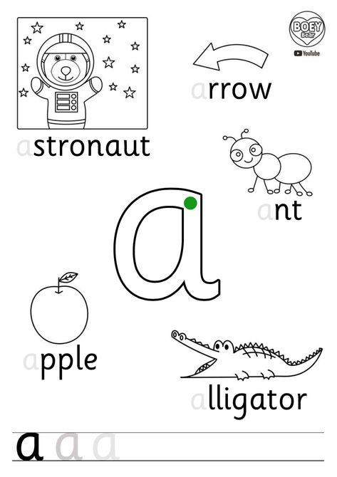 FREE printables for preschoolers, reception, EYFS, homeschool and kindergarten. Phonics letter sounds worksheet for the Letter A. Includes a Montessori finger tracing guide in the centre to help your child correctly form the letter "a". #phonics #phonicsprintables #phonicsworksheets #montessoriactivities #montessoriprintables #preschool #homeschool #lettersounds Letter Sound Worksheets Free, Phonics A Activities, Phonics Preschool Free Printable, Worksheet Phonics For Preschool, Letter A For Kindergarten, A For Worksheet, Phonics Activities Letter A, Sound A Worksheets For Preschool, Abc Sounds Free Printable