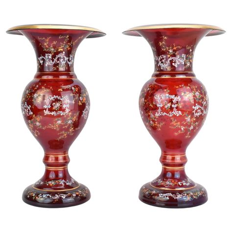 Red vase decor