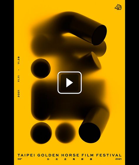 Taipei Golden Horse Film Festival motion poster 3d Motion Graphics Animation, Film Festival Poster, 3d Poster, Motion Poster, Golden Horse, Motion Design Video, Key Visual, Typography Poster Design, Poster Design Inspiration