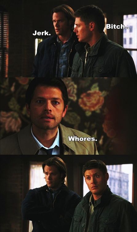 Ha! #Supernatural Sammy Supernatural, Sam E Dean Winchester, Impala 67, Mark Sheppard, Supernatural Destiel, Sam Dean, Winchester Boys, Supernatural Memes, Supernatural Fans