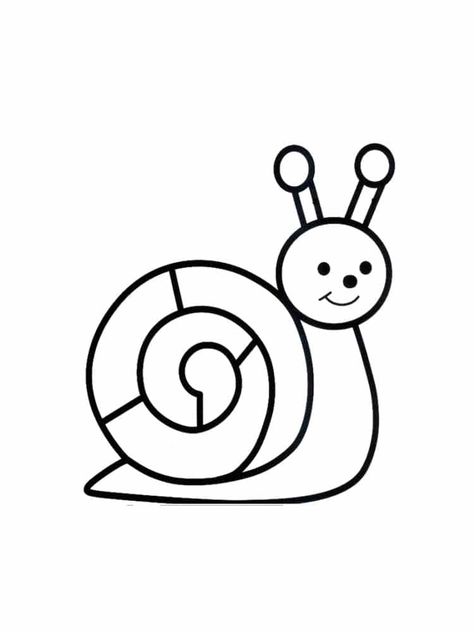 Snail Outline Drawing, Snail Drawing Simple, Snail Outline, Snail Coloring Pages, Snail Coloring, Snail Drawing, Snail Image, Blank Sheet Of Paper, Coloring Pictures For Kids