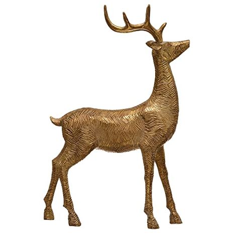 Sissy Qr's Amazon Page Gold Deer, Gold Reindeer, Neutral Christmas Decor, Blanket Basket, Seasonal Displays, Creative Co Op, Forest Friends, Classic Gold, Holiday Design