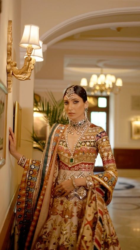 Mayyur Girotra Official’s Instagram profile post: “Swishing skirts emblazoned with shimmering blooms announce distinguished arrival in hushed tones Gossamer veils slip through henna-dyed…” Mayyur Girotra Couture, Lehenga Fits, Mayyur Girotra, Lehenga Ideas, Abhinav Mishra, Desi Clothing, Anarkali Dresses, Wedding Lookbook, Brand Aesthetic