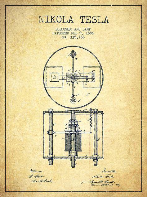 Nikola Tesla Patent Drawing From 1886 - Vintage by Aged Pixel Nikola Tesla Patents, Nikolai Tesla, Nikola Tesla Inventions, N Tesla, Nikola Tesla Quotes, Tesla Patents, Tesla Inventions, Tesla Quotes, Nicola Tesla