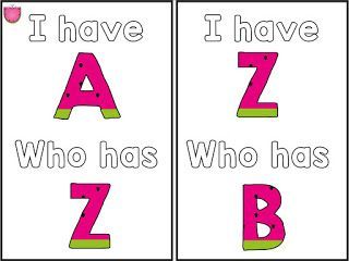 I Have Who Has Letter recognition freebie! Teaching Letter Recognition, Letter Recognition Games, Letter Sound Recognition, Kindergarten Smorgasboard, Letter Recognition Activities, Kindergarten Language Arts, Letter Games, Letter Identification, Kindergarten Games