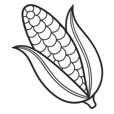 Corn Clipart Black and white Cornucopia Drawing, Corn Coloring Page, Corn Vector, Corn Clipart, Corn Thanksgiving, Candle Clipart, Mushroom Clipart, Black And White Outline, Thanksgiving Clipart