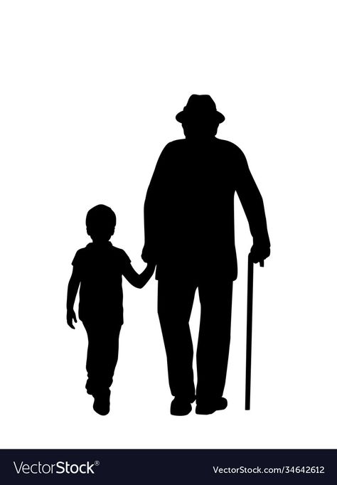 Grandfather Silhouette, Tattoo Ideas Males, Black N White Images, Silhouette Art, Family Day, Transparent Png, Black Art, Human Silhouette, Png Images