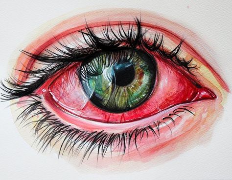 Red Eyes Drawing, Sketch Eyes, Eyes Realistic, Digital Art Software, Realistic Eye Drawing, Draw Eyes, Eyes Artwork, Pink Background Images, Pen On Paper