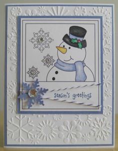 Splitcoaststampers Cards, Snowman Christmas Cards, Stamped Christmas Cards, Snowman Cards, Homemade Christmas Cards, Embossed Cards, Christmas Holiday Cards, Diy Christmas Cards, Christmas Cards To Make