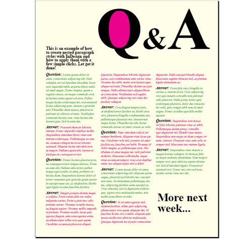 Magazine Question And Answer Layout, Q And A Magazine Layout, Question And Answer Design Layout, Interview Article Design, Q&a Magazine Layout, Question Answer Design, Q&a Design Layout Graphics, Q&a Layout Design, Interview Design Layout