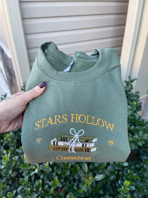 EMBROIDERED FALL SWEATSHIRT Bookish Crewneck Bookish Gifts for - Etsy Fall Sweatshirt Embroidery, Aesthetic Crewneck Sweatshirt, Book Club Sweatshirt, Embroidered Shirt Outfit, Bookish Sweatshirts, Bookish Crewneck, Team Dean, Gilmore Girls Sweatshirt, Trendy Crewneck Sweatshirt