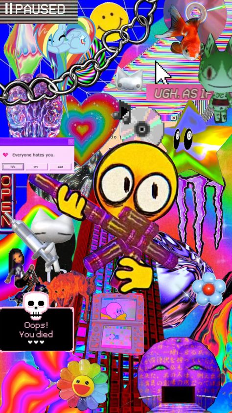 My eyes are bleeding #hyperpop #breakcore #wallpaper Neon Hyperpop Aesthetic, Hyperpop Playlist Cover, Breakcore Aesthetic Wallpaper, Pastel Gore Wallpapers, Hyperpop Aesthetic Wallpaper, Hyper Wallpaper, Breakcore Art, Breakcore Wallpaper, Hyper Pop Aesthetic