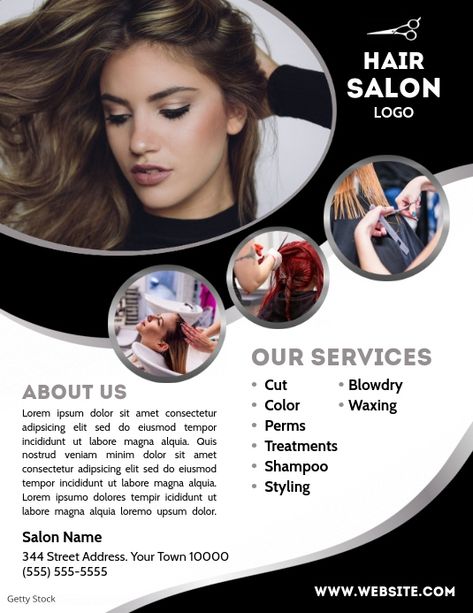 hair salon flyer template, hair salon services flyers, beauty salon advertisements, salon ads, beauty professionals. Home Service Salon Ideas, Salon Services Poster, Beauty Salon Poster Design Ideas, Hair Salon Advertising Ideas, Salon Offers Poster, Hair Salon Ads, Beauty Salon Poster Design, Designer Advertisement, Salon Advertising Ideas